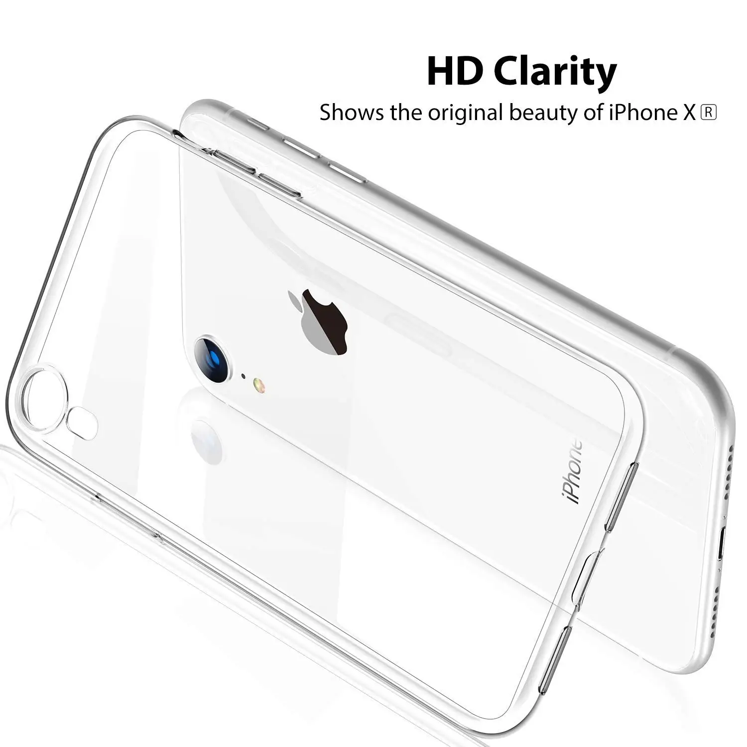 Тонкий Тонкий прозрачный мягкий чехол премиум-класса для iPhone XR XS Max X, гибкий хромированный бампер, прозрачная задняя панель из ТПУ для iPhone 8 7
