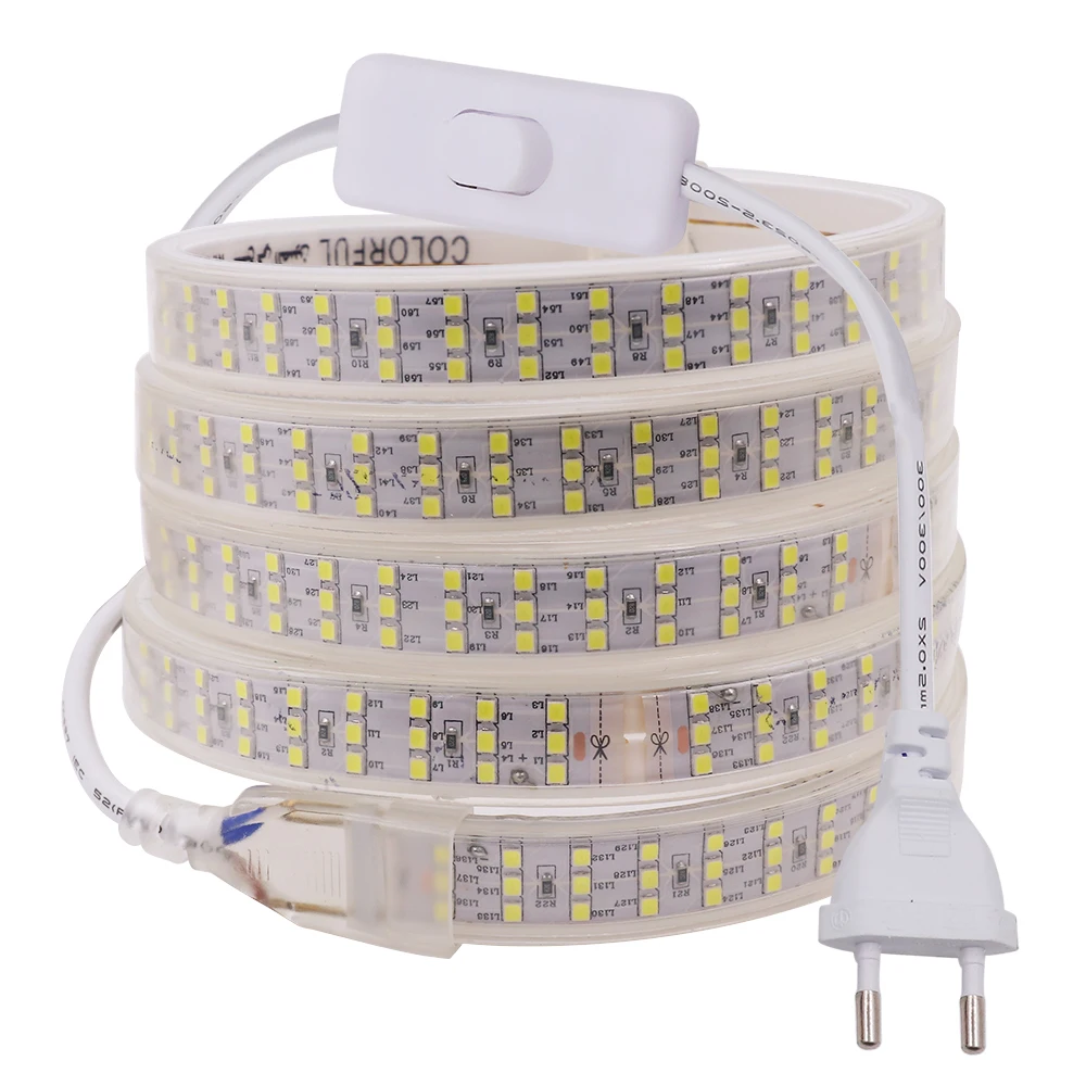 276 leds m três fileira led strip