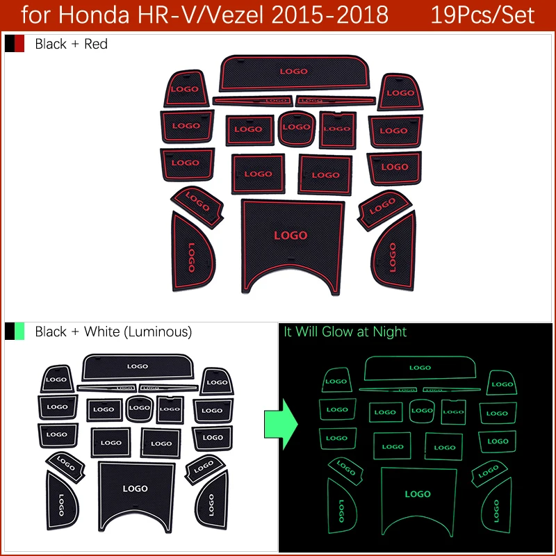 Противоскользящий резиновый подстаканник с прорезями для ворот Honda Fit Jazz GE6 GK5 odyssei
