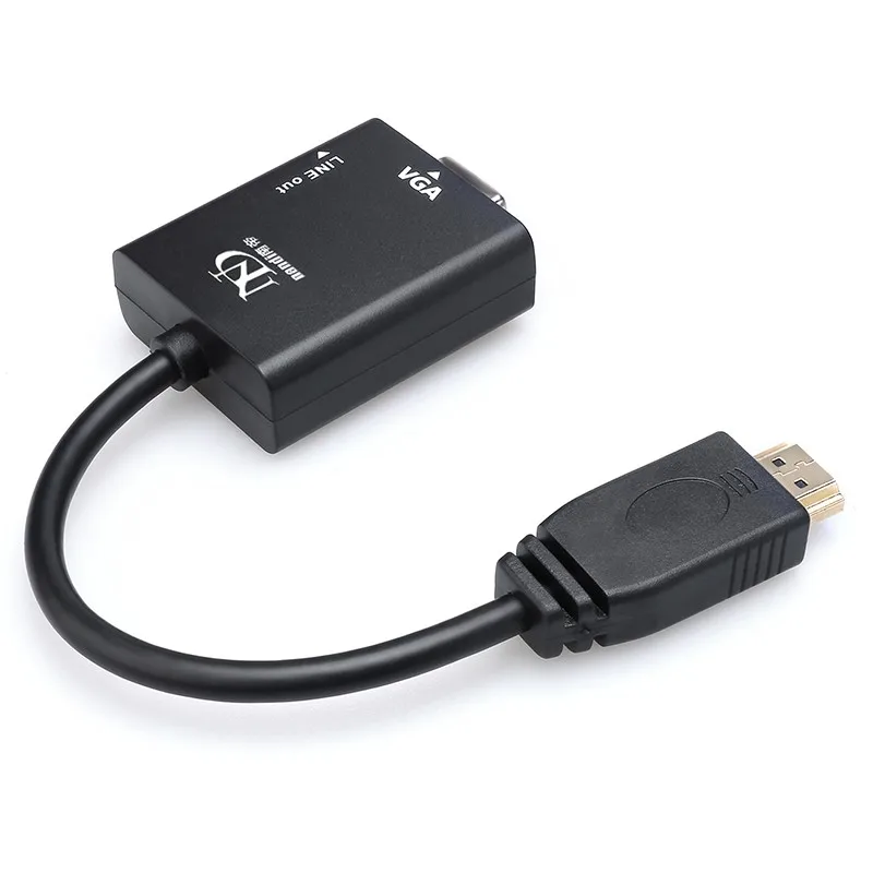 HDMI VGA Кабель-адаптер конвертера с аудио мужчин и женщин кабель для Мониторы мультимедийный проектор