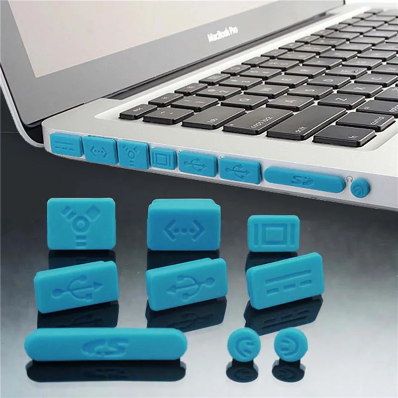 

3Sets Silicone Anti-dust Ports Cover Stopper Set Dust Plug For Macbook Pro Laptop