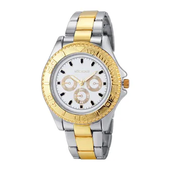 

watch Men Quartz Fashion high quality Luxury Date Gold Dial Stainless Steel Analog Wrist Charm Watches reloj mujer A4