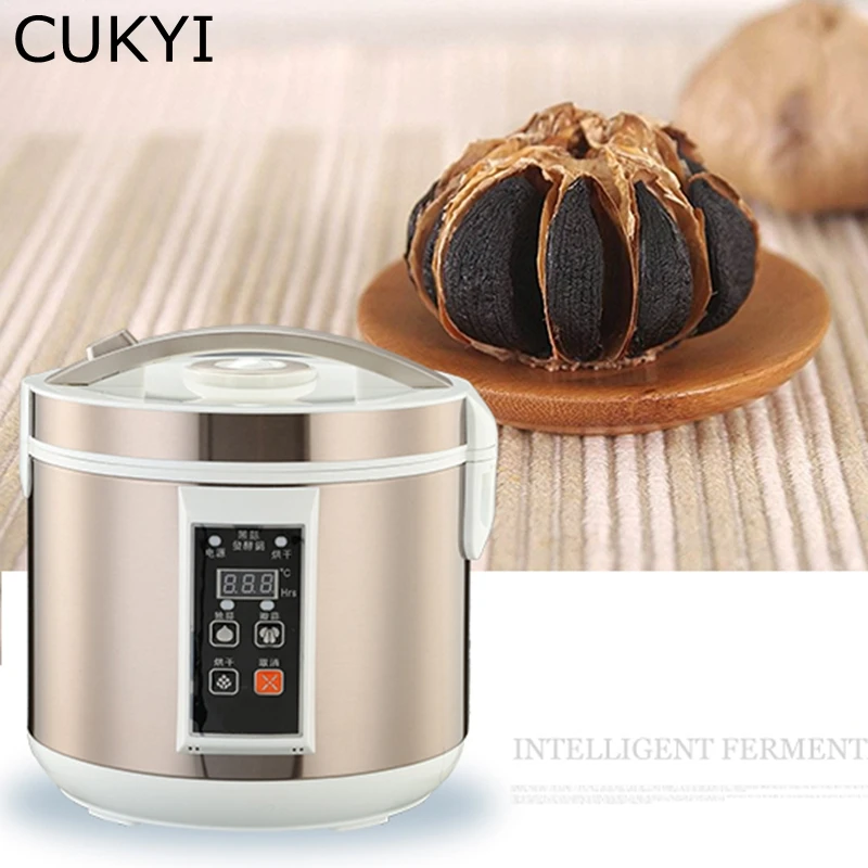 CUKYI 5L / 6L Automatic Black garlic fermenter household DIY zymolysis pot maker 110V 220V black garlic fermenting machine EU 5