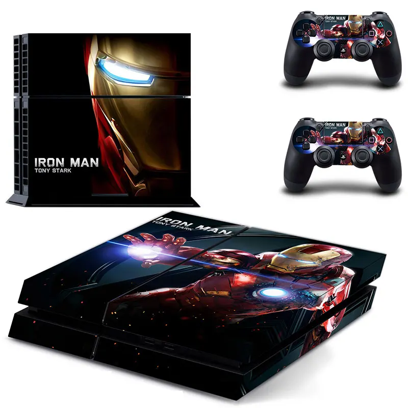 IRON MAN TONY STARK Skin Sticker Cover for Sony PS4 PlayStation 4 and 2 controller skins