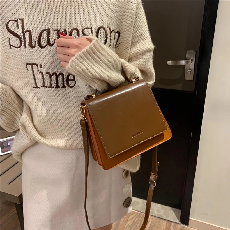 Burminsa Summer Unique Small Crossbody Bags For Girls Korean Style Trapezoidal Women Handbags Flap Shoulder Messenger Bags