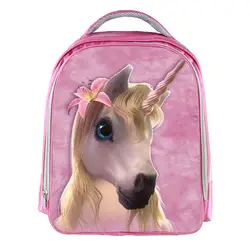 Фантастические звери Единорог Рюкзак маленькое животное лошадь детей школьные сумки для мальчиков и девочек розовый мультфильм дети