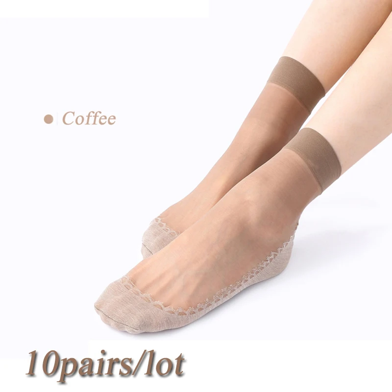 10 пар/компл. вельветовые шелковые носки для Для женщин хлопковые туфли на плоской нескользящей мягкой подошве, массажные туфли на нескользящей подошве осень-зима носки интимный - Цвет: 10 pairs coffee