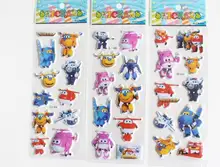 6pcs set Super Wings stickers for kids Home decor on laptop cute car sticker decal fridge