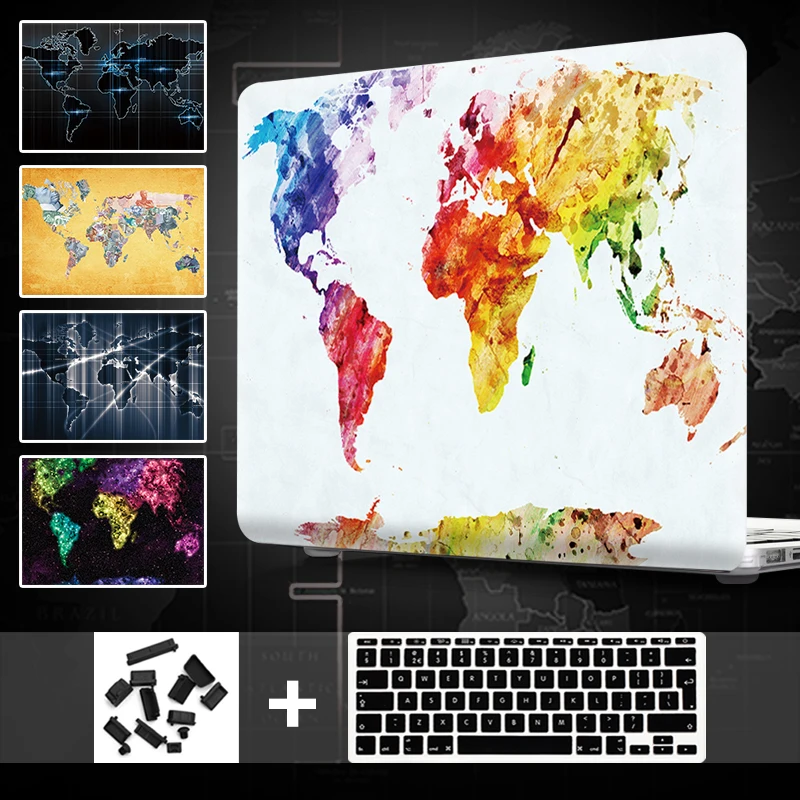 For macbook pro 13 retina case World Map Laptop Case ,For ma (4)