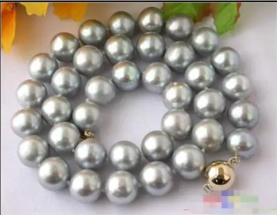 

Hot sale new Style >>>>> AAA+++ 17.5" 12MM GRAY ROUND FW CULTURED PEARL NECKLACE