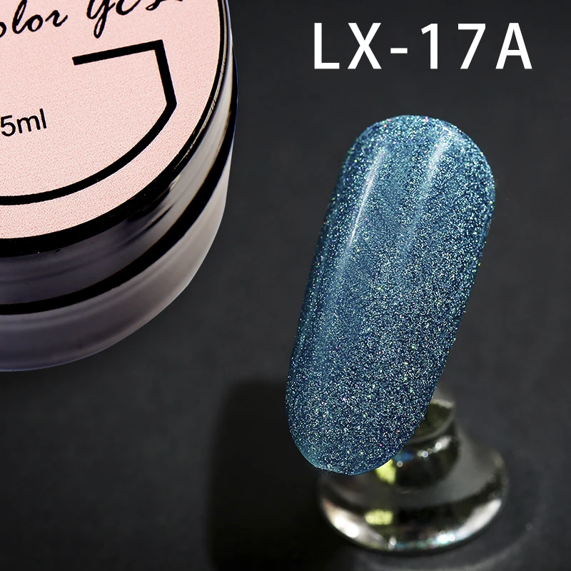 Гель-лак для ногтей Girl2girl, лазер, УФ-гель для ногтей, длительное сверкание, высокое качество, гель Led, вылечивающий, впитывающий - Цвет: LX-17A