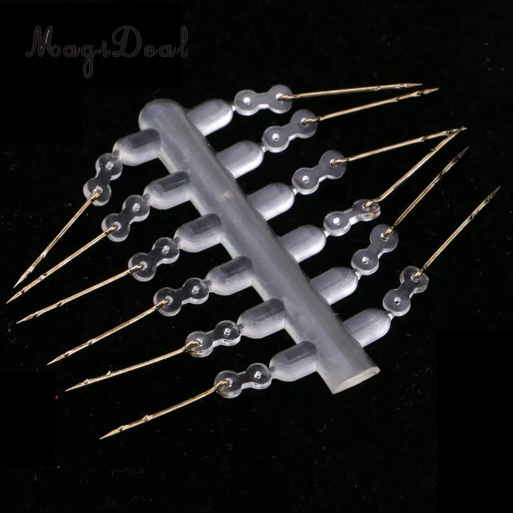 

12pcs Bait Spikes with Silicone Ring for Carp Fishing Hair Rigs Hooks 15mm