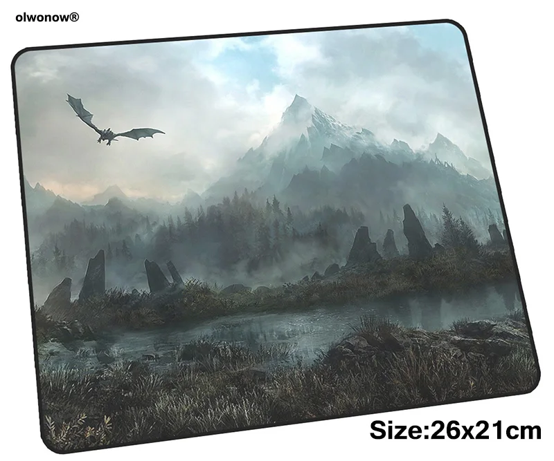 Коврик для мыши skyrim computador gamer mause, коврик 260x210x3 мм, коврик для мыши с закрытыми краями, эргономичный гаджет, высококачественные офисные настольные коврики