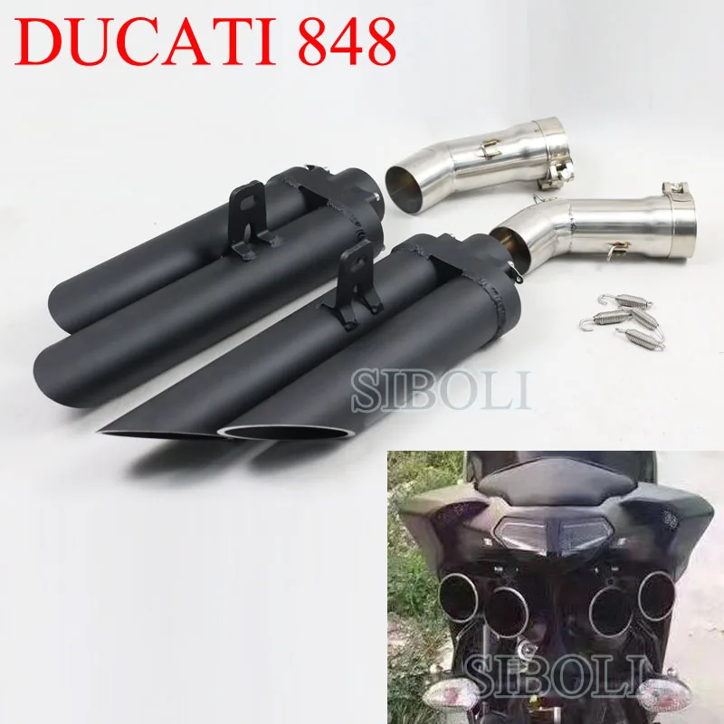 Для DUCATI 848 moto rcycle выхлоп без шнуровки полная система с глушителем мото под сиденье