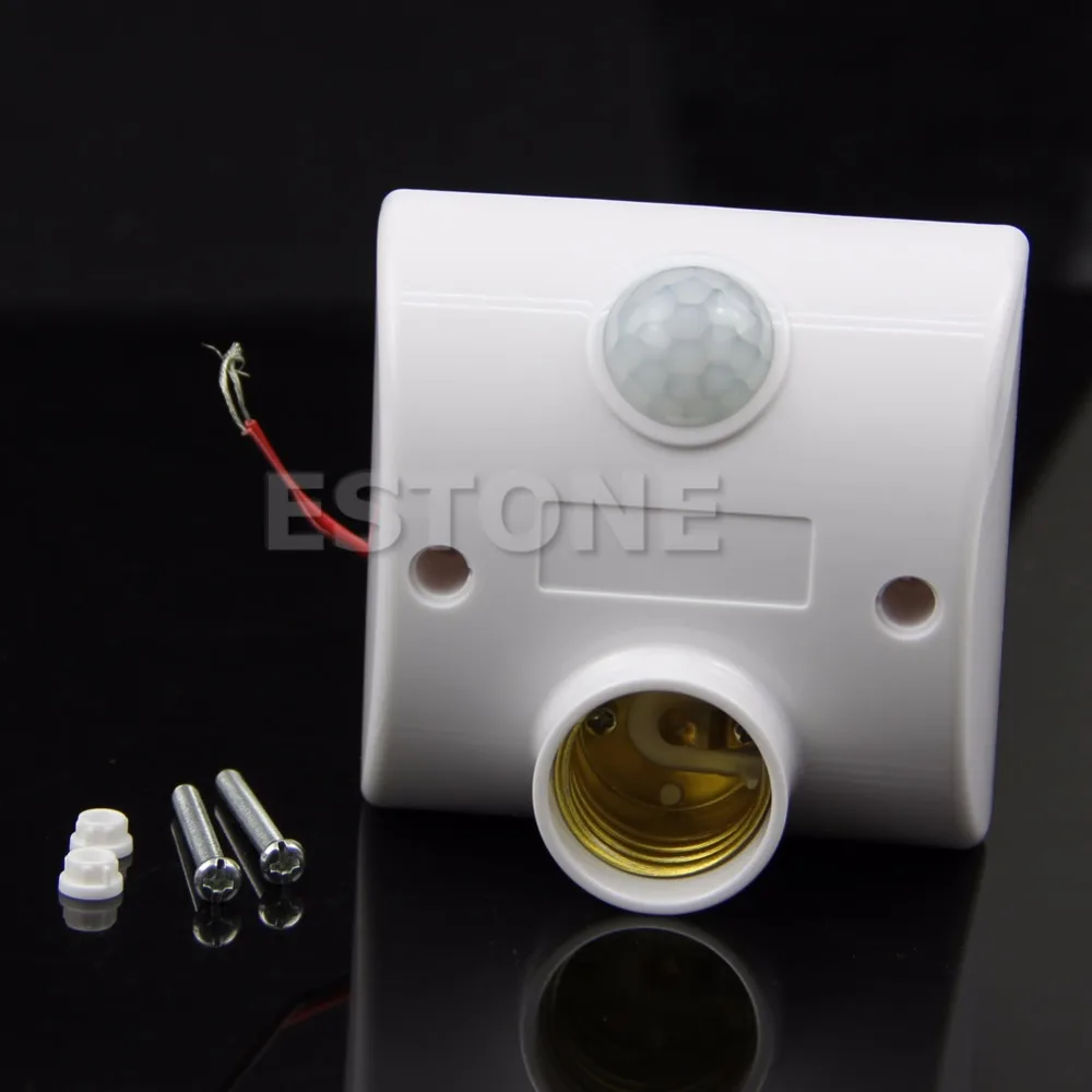 220V E27 Infrared Motion Sensor Automatic Light Lamp Holder Switch TwFi