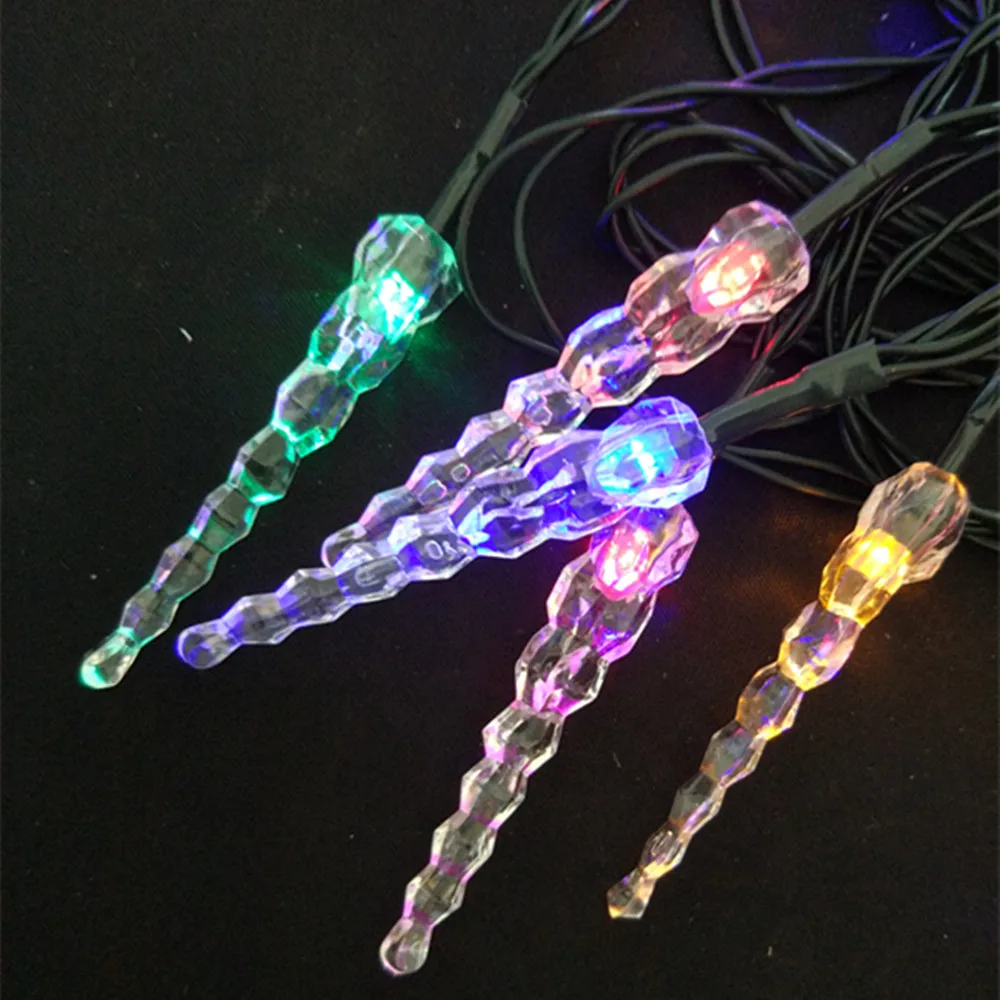 solar RGB icicle lights