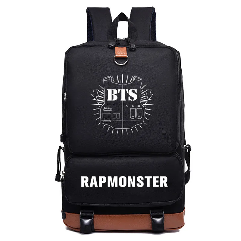 2017 Nuevo BTS Bangtan niños JUNG KOOK JIMIN Mochila Bts de impresión de lienzo Mochila bolsas de la escuela Mochila viaje Mochila para portátil 2017 Nuevo BTS Bangtan niños JUNG KOOK JIMIN Mochila Bts de impresión de lienzo Mochila bolsas de la escuela Mochila viaje Mochila para portátil