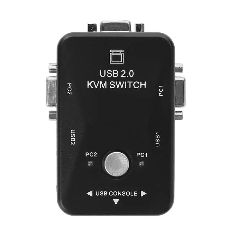 

ALLOYSEED High Quality USB 2.0 KVM Switch Switcher 1920*1440 2 Port VGA Switch Splitter Box for Keyboard Mouse Monitor Adap