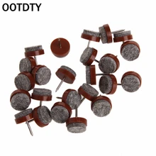 OOTDTY24PCS 20 mm Round No-noise Furniture Table Chair Feet Legs Glides Skid Tile Felt Pad Floor Nail Protector Chair Feet Pads