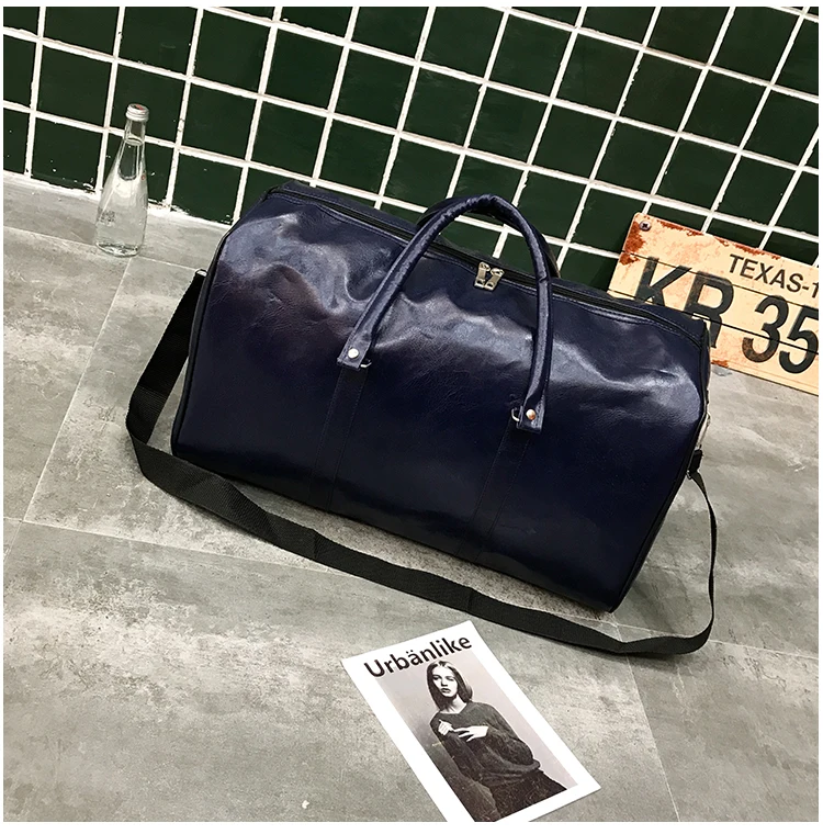 WOBAG Модная Портативная Женская дорожная сумка из искусственной кожи, Большая вместительная водонепроницаемая сумка для багажа на короткие расстояния, мужская спортивная сумка для фитнеса