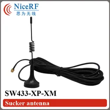 10 шт./лот sw433-xp6m 433 мГц антивибрационные присоски Телевизионные антенны с 6 м кабель, используемый для Беспроводной модуль