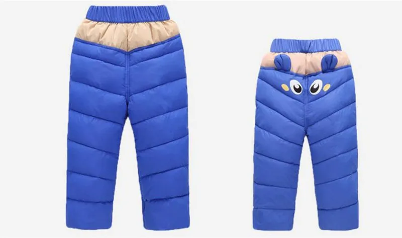 COOTELILI  80-130cm Warm Winter Boys Pants Trousers For Kids Elastic Waist Cotton Thicken Snowsuit Baby Pants Boys Clothes  (6)