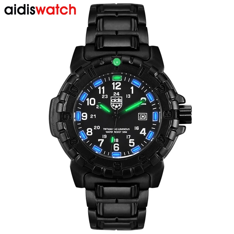 addies military waterproof watch army luminous quartz alloy wristwatch men soldier watches relogio masculino montre homme