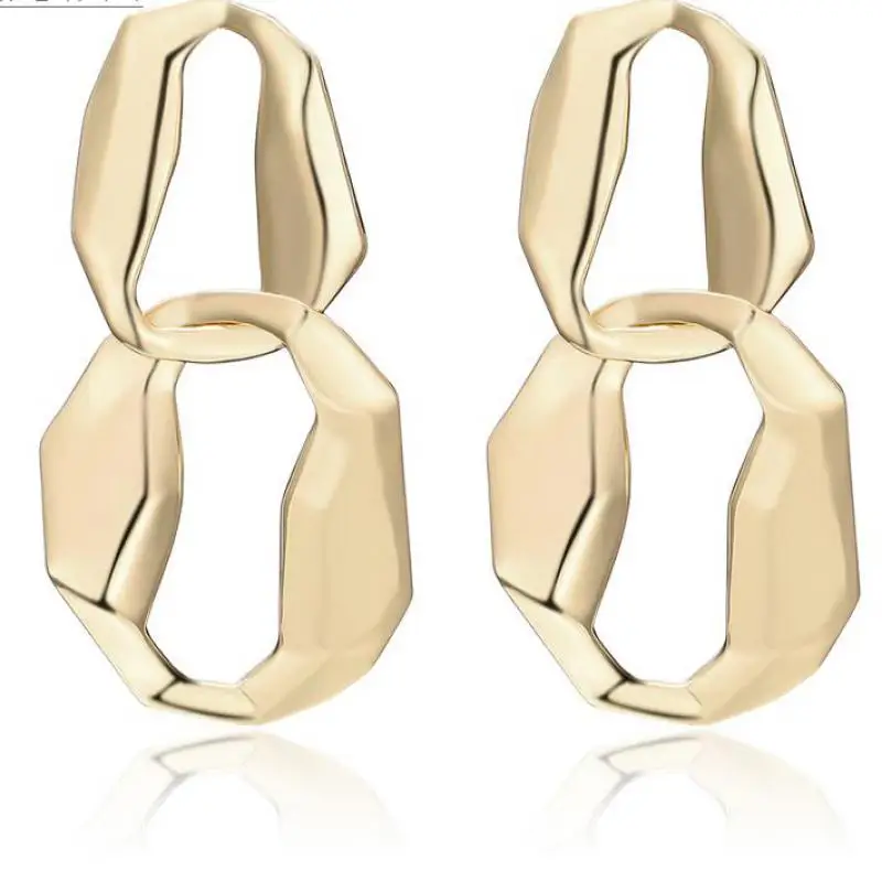 

Exaggerated Twisted Drop Earrings Gold Geometric No-sensitive Earrings Women Trendy Jewelry Mother's Day Gift Gracias Regalo