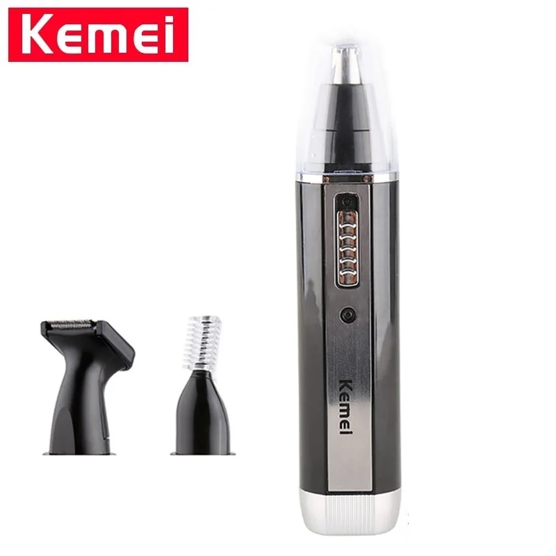 Kemei KM-6631 Профессиональный 3 в 1 перезаряжаемый триммер для носа Электрический Уход