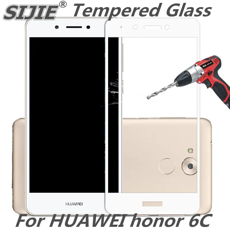 Полное покрытие закаленное стекло для HUAWEI honor 6C honor6C экран защитный чехол