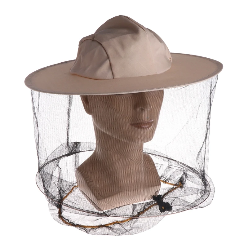 

Bee Hat Beekeeping Denim Net Head Face Protector Cap Mosquitoes Outdoor Camping