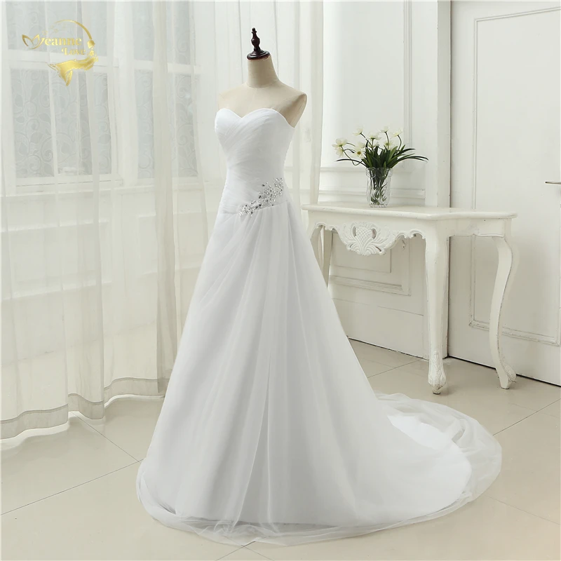 US $81.18 New Arrival 2020 Wedding Dresses Sweetheart A Line Rhinestone Beading Bridal Gown Vestidos De Novia Plus Size Lace Up 5981982