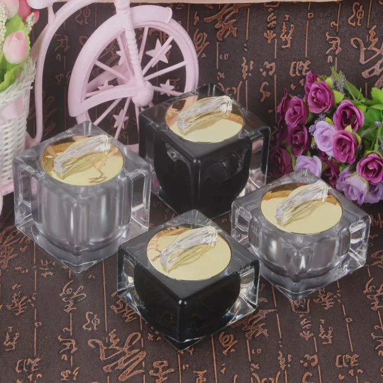 Best Price of  10pcs 30/50G Top Grade Acrylic Bottle Cosmetics Cream Packing Jar Empty Sample Box Nail Beauty Glit