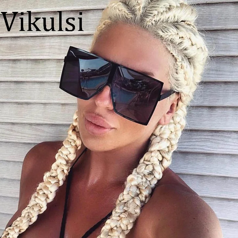 Солнцезащитные очки в стиле ретро UV400 для мужчин и женщин большие квадратные