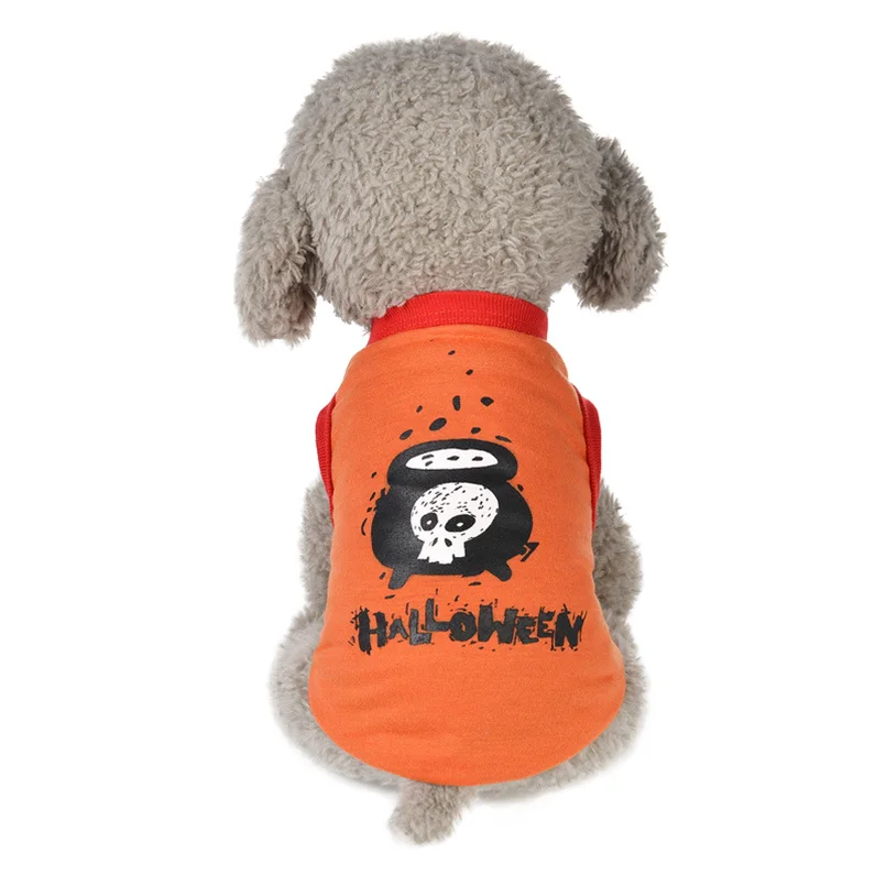 Halloween Style Dog Cat Clothes Pet Clothing Spring Dog Vest T shirt