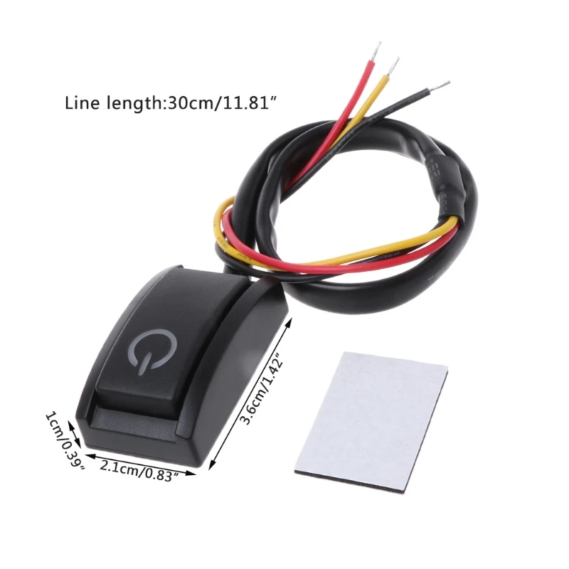 

Car DIY Push Button Latching Turn ON OFF Switch LED Light DC12V/200mA 2.4W