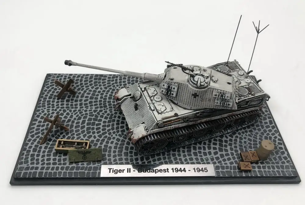 1/72 Tiger Ⅱ 1943 1945 Tank Model Road Sigh Atlas Die Cast Collection Gift 