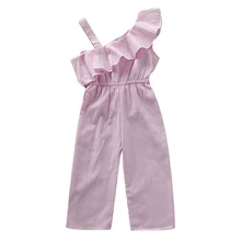 Детский комбинезон в полоску без рукавов с открытыми плечами для маленьких девочек; Одежда для новорожденных