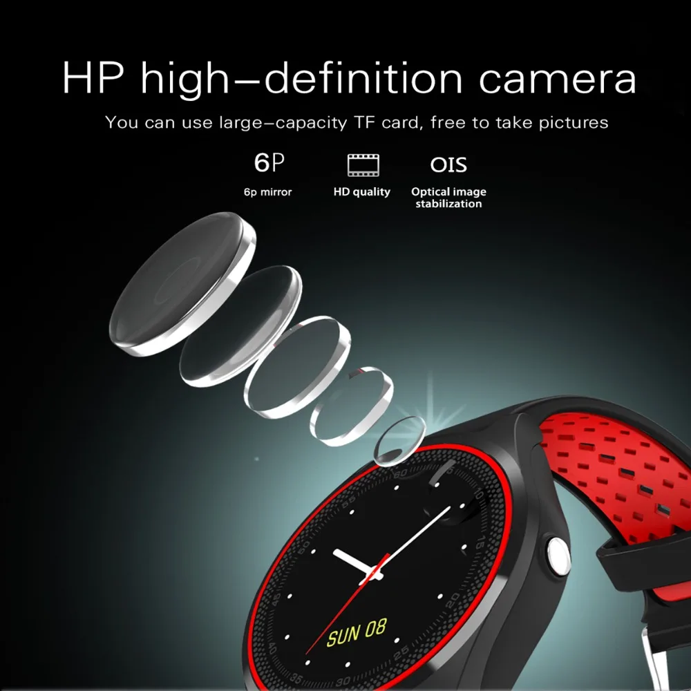 

OGEDA V9 Fashion Women Fashion Sport Smart Watch with Camera Bluetooth SIM Card Wristwatch for Android Intelligent Watch Phone