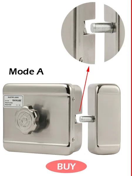 RAYKUBE Электрический дверной замок из нержавеющей стали интеллектуальное управление двигателем Электрический замок для системы контроля доступа двери Режим B R-E01