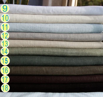 

Handmade clothing fabric with hemp hemp slub slub solid thick linen cloth double-sided Hanfu dress