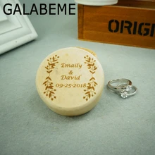 Galabeme персонализированные обручальное кольцо коробка пользовательское имя кольцо несущей окна деревянные кольца Предъявителя Подушку пользовательские выгравированы кольцо поле