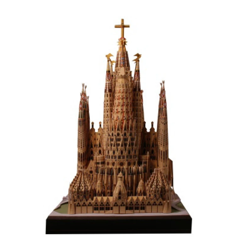 Бумажная модель для рукоделия Sagrada Familia испанская бумаги 3D Обучающие игрушки