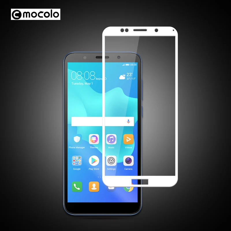 MOCOLO для huawei Y5 Стекло шелк печати дуги край полный охват закаленное Экран