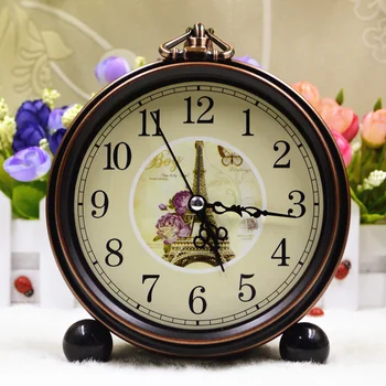 

Vintage Metal Alarm Clock European Pointer SEIKO PYXIS Light Control LED Display Electronic Desktop Digital Table