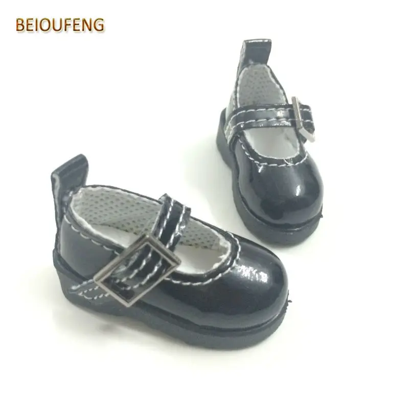 BEIOUFENG زوج واحد 5 CM لعب صغيرة أحذية PU أحذية من الجلد للدمى الاكسسوارات ، الأزياء حذاء رياضة Bjd دمية الأحذية ل دمية روسيّة