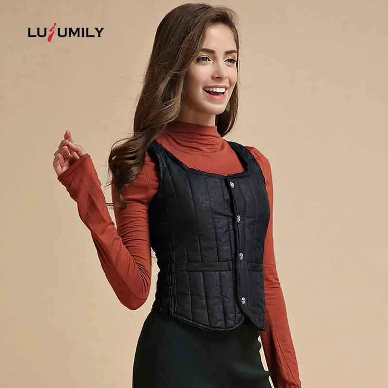 

Lusumily 2019 New warm down vest women's high quality Brand Casual Female Sleeveless Cotton Vest Jacket Ultralight Waistcoat