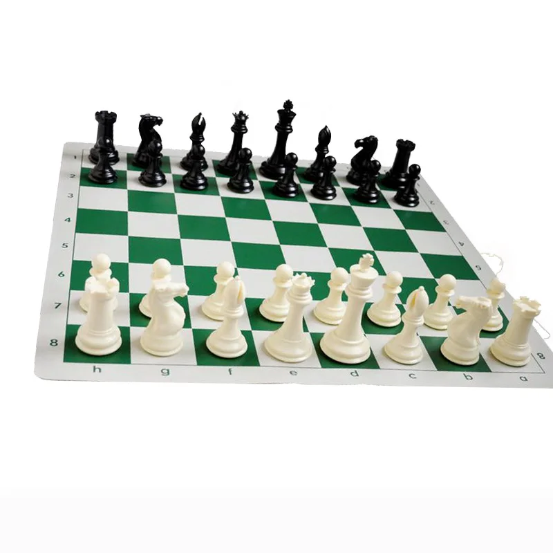 

Portable International Chess Board PU Leather Medieval Entertainment C Game Set Chessboard for Party Activities No Chess Include