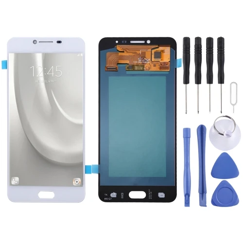 

Oled Material LCD Screen and Digitizer Full Assembly for Galaxy C7(White)