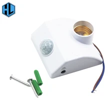 E27 Цоколь лампы инфракрасный датчик движения из PIR Светодиодный светильник держатель датчик движения переключатель время задержки регулировка для лампы гнездо переключатель